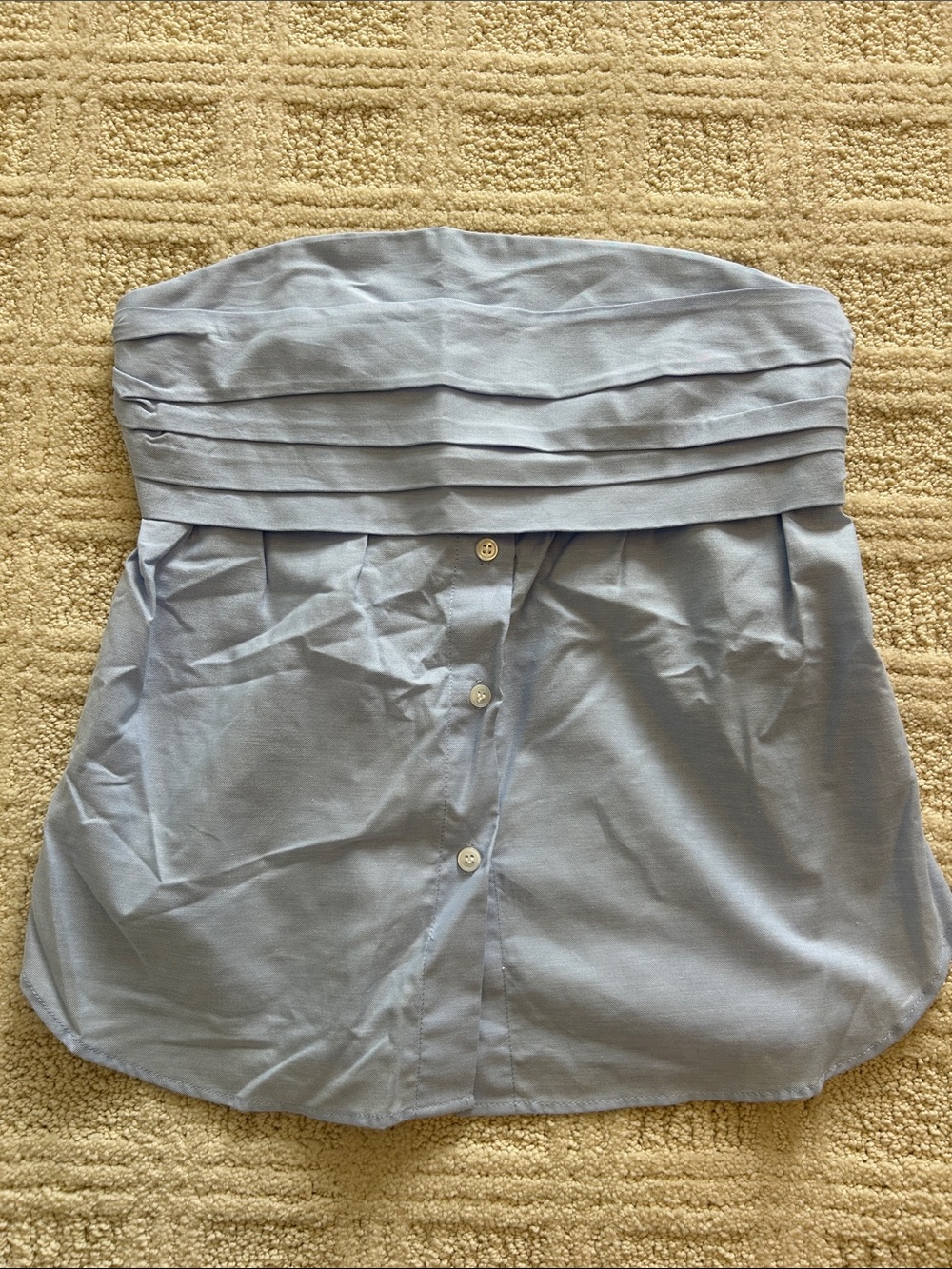 Zara Pale Blue Cotton Shirt